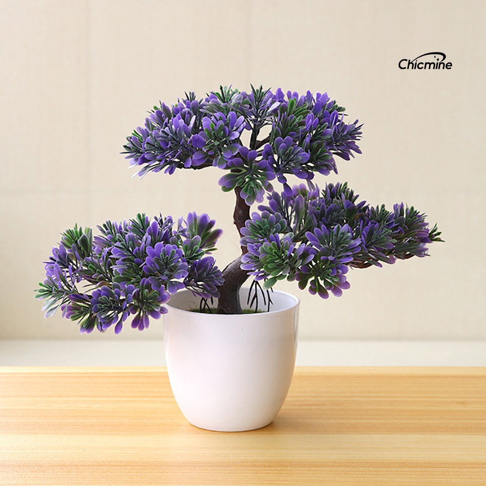 Chicmine Chậu Cây Bonsai Giả Trang Trí Nhà Cửa / Khách Sạn