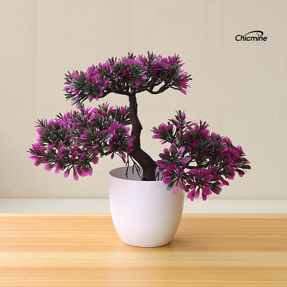 Chicmine Chậu Cây Bonsai Giả Trang Trí Nhà Cửa / Khách Sạn