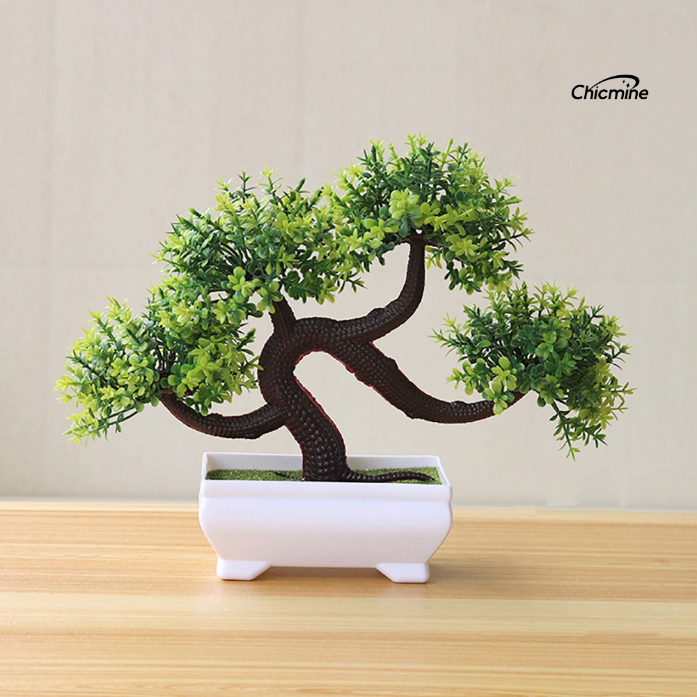 Chicmine Chậu Cây Bonsai Giả Trang Trí Nhà Cửa / Khách Sạn