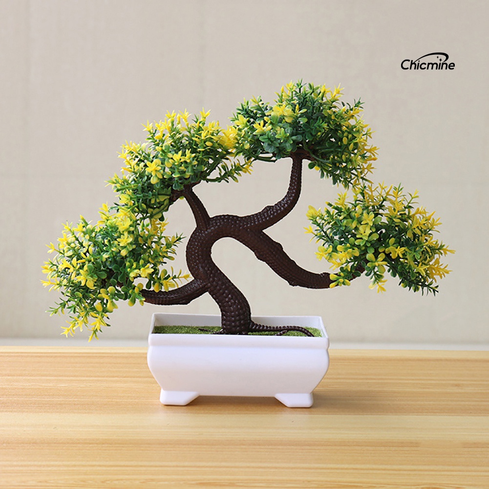 Chicmine Chậu Cây Bonsai Giả Trang Trí Nhà Cửa / Khách Sạn