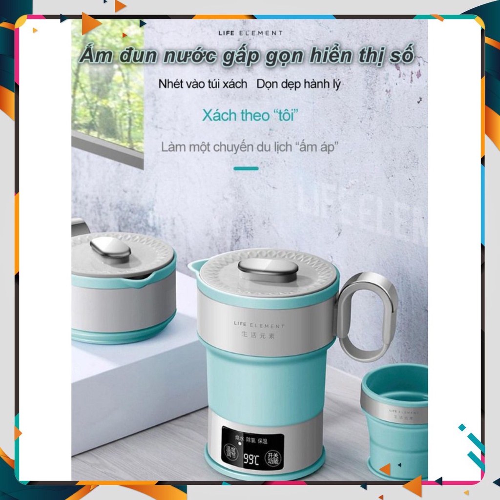 Ấm đun nước gấp gọn hiển thị số - Euro Quality