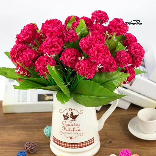 Chicmine☼Bó hoa cẩm tú cầu giả 9 bông dùng trang trí