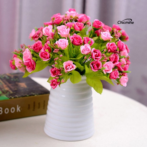 Chicmine Bó 21 hoa hồng giả để trang trí