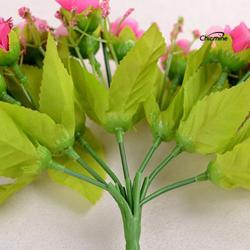 Chicmine Bó 21 hoa hồng giả để trang trí