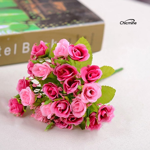 Chicmine Bó 21 hoa hồng giả để trang trí