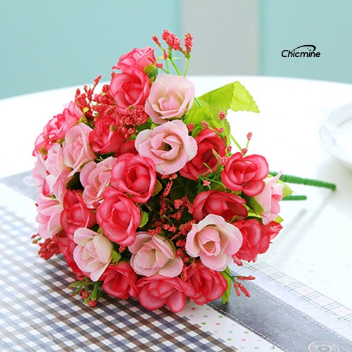Chicmine Bó 21 hoa hồng giả để trang trí