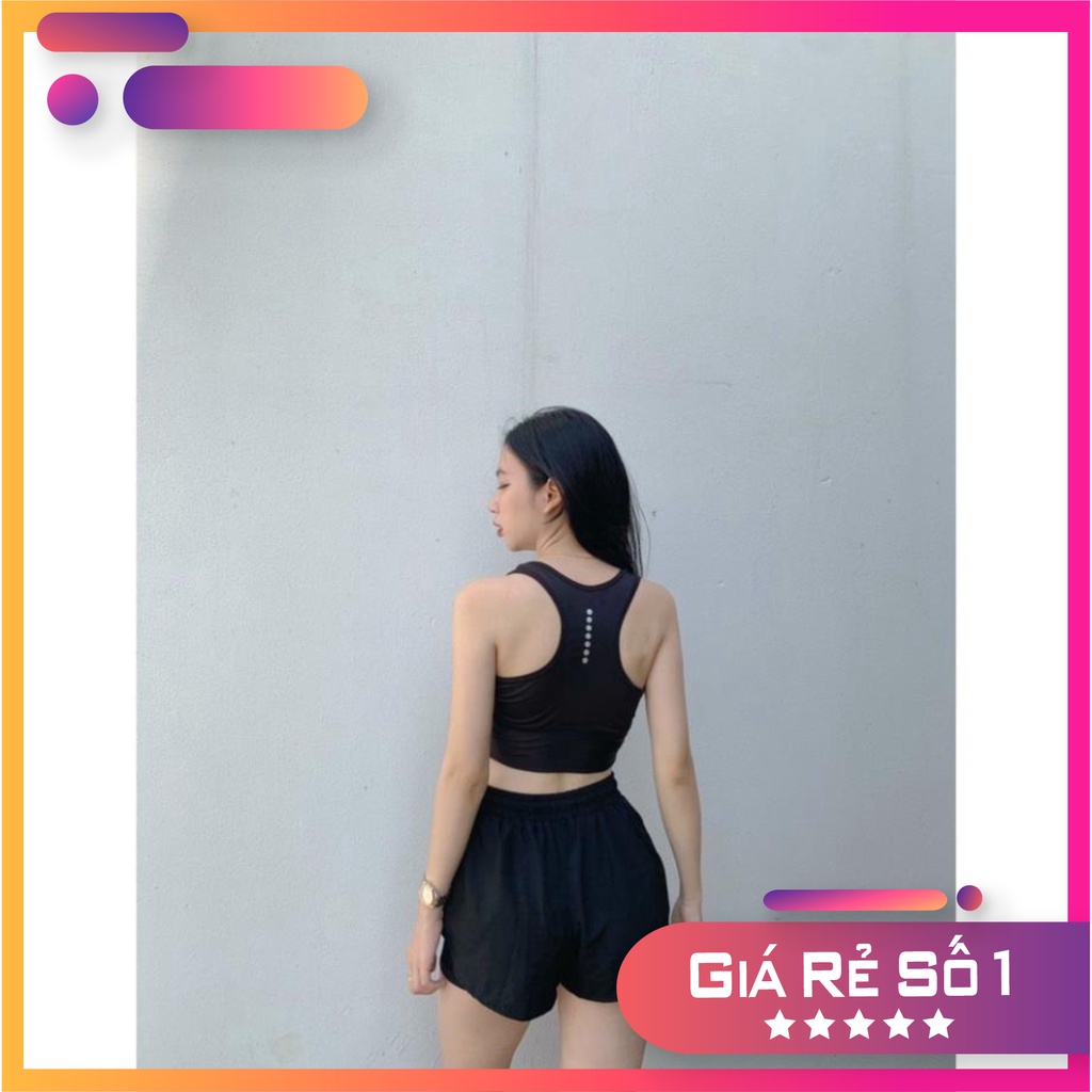 Bộ bra tập gym yoga earobic kết hợp quần đùi 2 lớp cho nữ - Đồ tập gym yoga erobic nữ