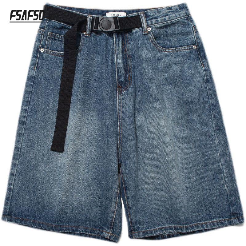 Quần Short Denim Ống Rộng Phong Cách Retro Đường Phố Mới Mùa Hè Cho Nữ