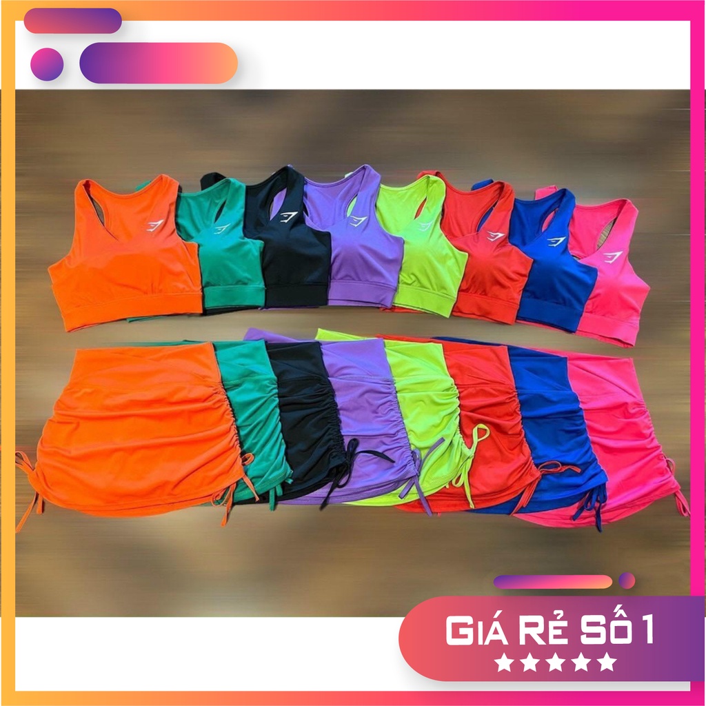 Đồ Tập Gym Nữ Hot Trend Set Váy 2 Lớp Tập Thể Dục Gym Yoga Aerobic Picnic Dã Ngoại Nữ - Háck Dáng Cực Cháy