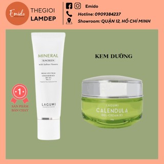 Bộ chăm sóc da kem chống nắng và kem dưỡng da cho da dầu mụn Lagumi chính hãng