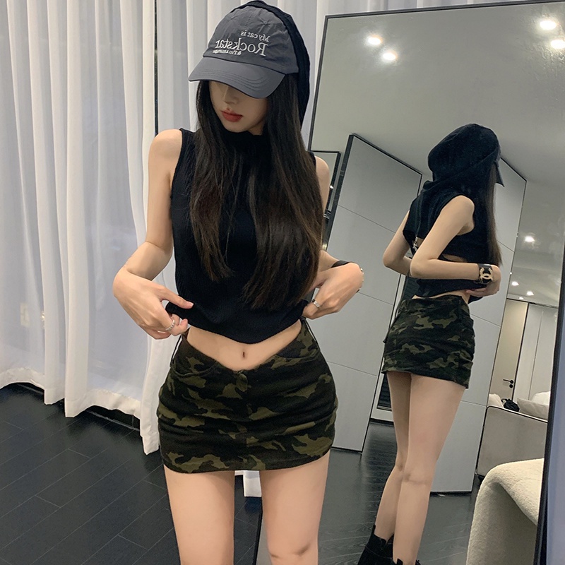 Jiashucheng Chân Váy Ngắn Ôm Dáng Eo Thấp Phong Cách Mỹ Thời Trang Mùa Hè 2023 Dành Cho Bạn Nữ