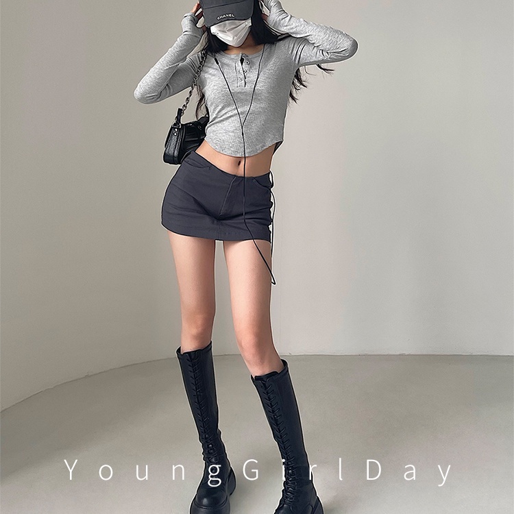 Jiashucheng Chân Váy Ngắn Ôm Dáng Eo Thấp Phong Cách Mỹ Thời Trang Mùa Hè 2023 Dành Cho Bạn Nữ