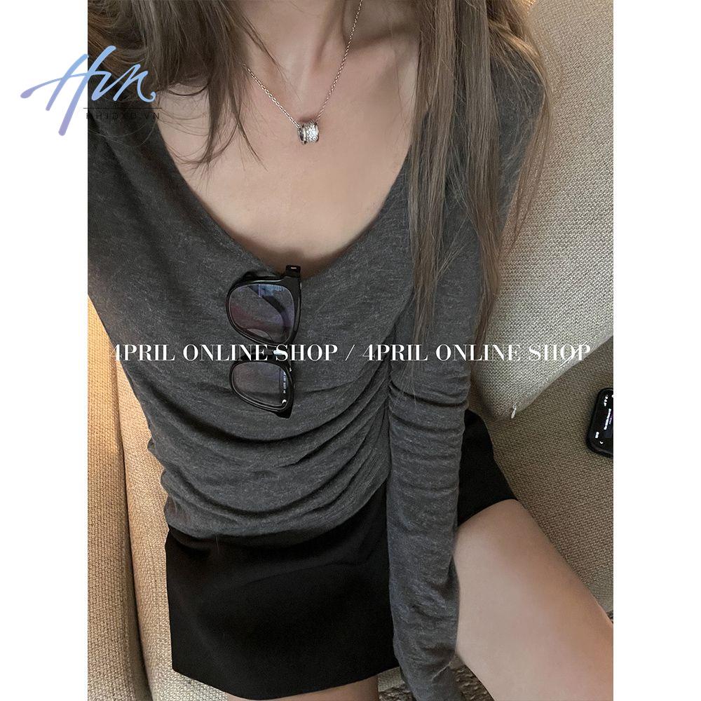 Set 4 Áo Thun Tay Dài Mùa Xuân Hè Dáng Ôm Có Thể Lộng Lẫy Phong Cách Mới Dễ Phối Đồ Cho Nữ