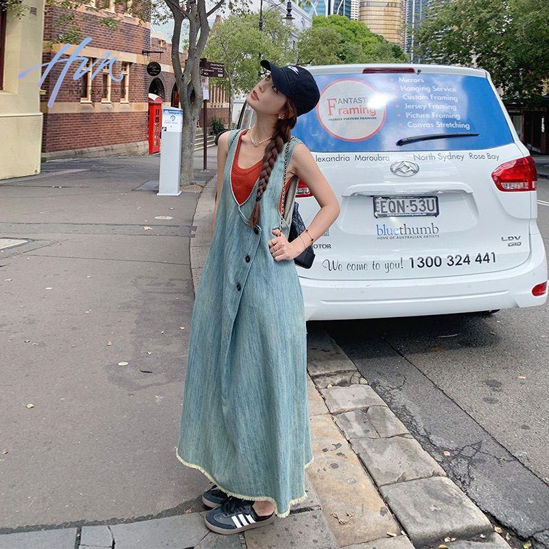 Đầm Dài Dáng Rộng Dây Mảnh Thời Trang Mùa Hè 2023 Dành Cho Nữ