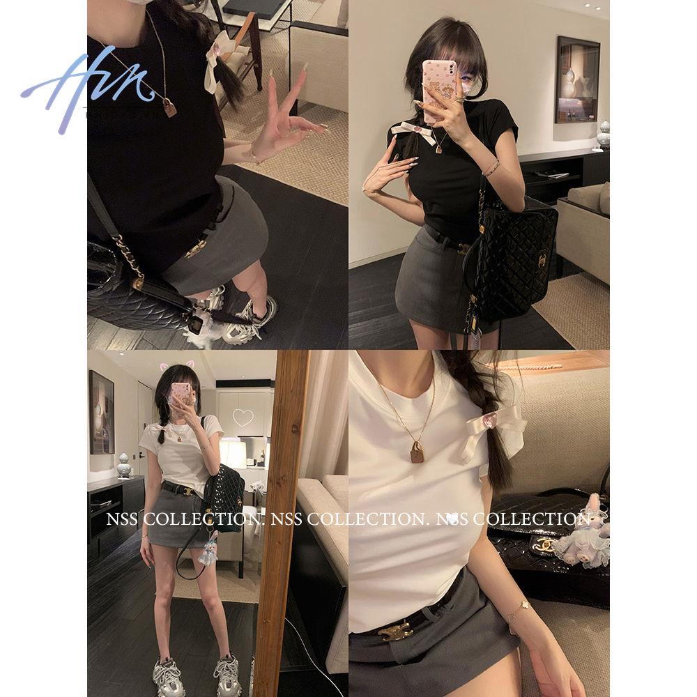 Áo Thun Nữ Ngắn Tay Lệch Vai Ôm Dáng Thời Trang