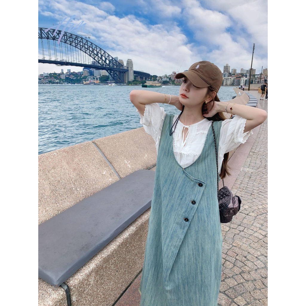 Đầm Dài Dáng Rộng Dây Mảnh Thời Trang Mùa Hè 2023 Dành Cho Nữ