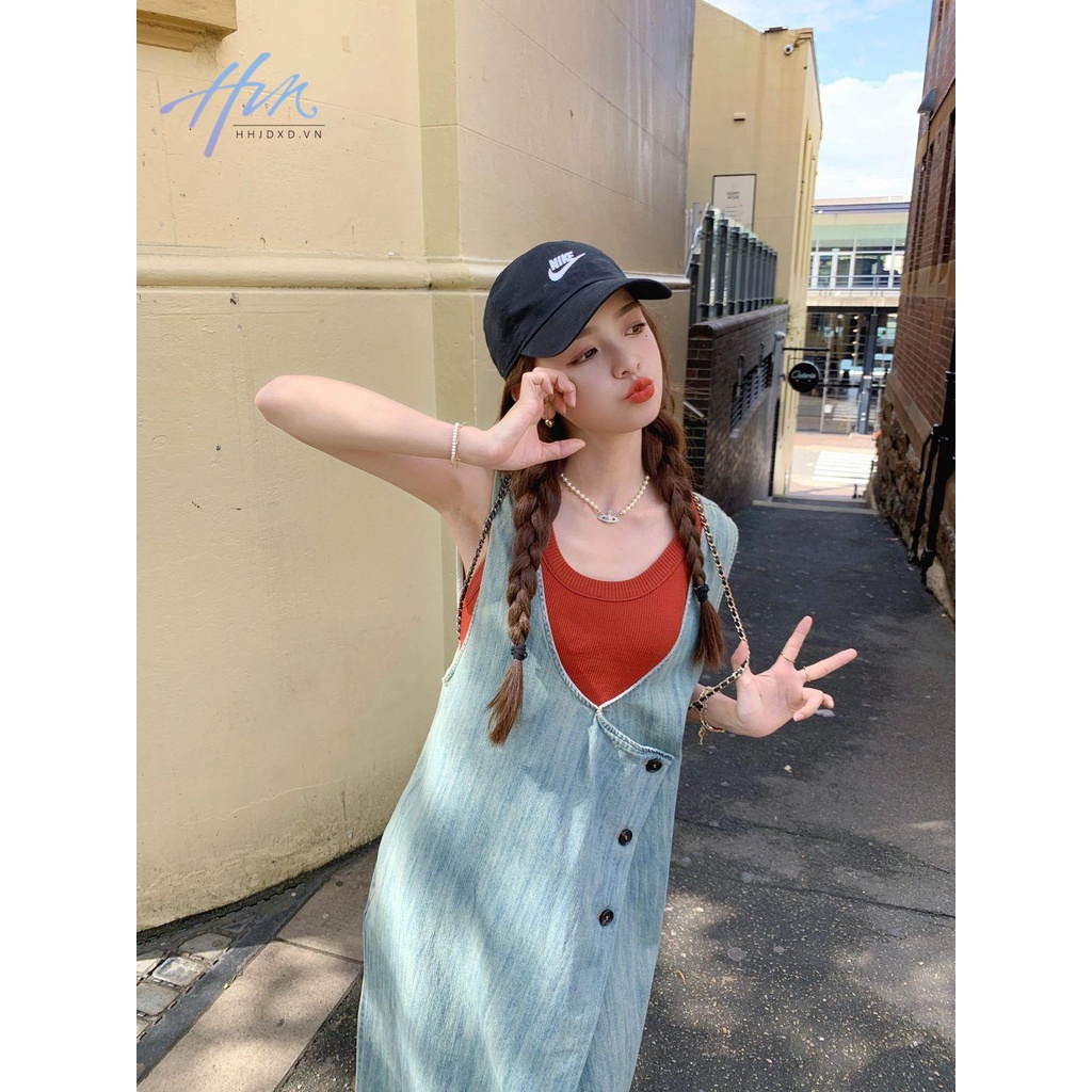 Đầm Dài Dáng Rộng Dây Mảnh Thời Trang Mùa Hè 2023 Dành Cho Nữ