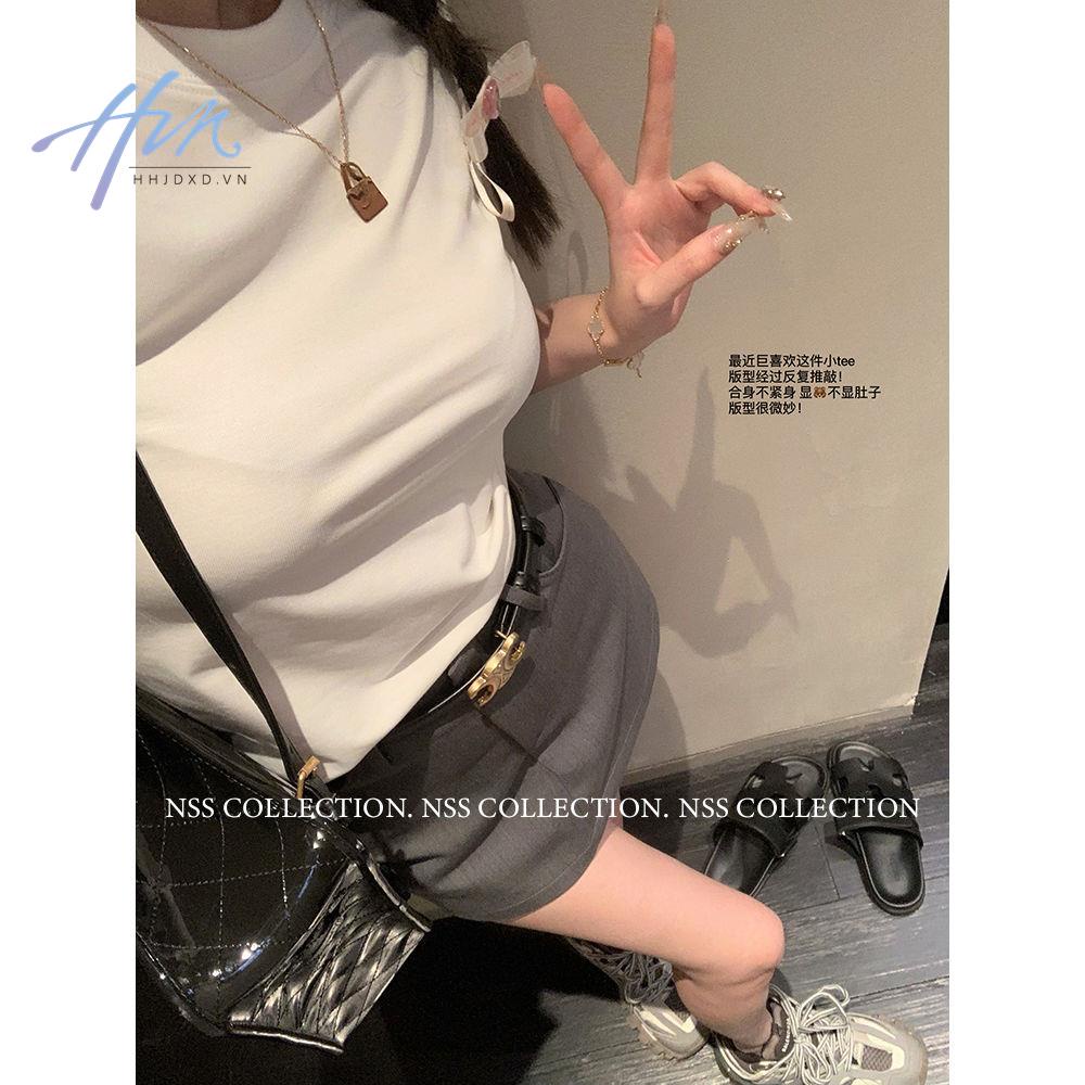 Áo Thun Nữ Ngắn Tay Lệch Vai Ôm Dáng Thời Trang