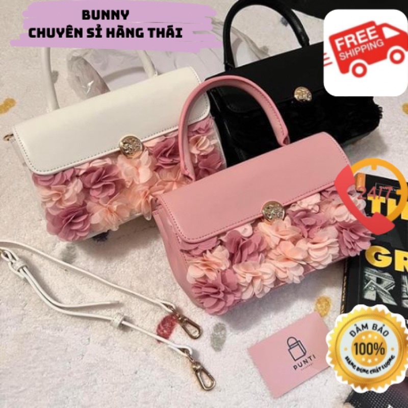 Túi CNK đính hoa xinh xỉu