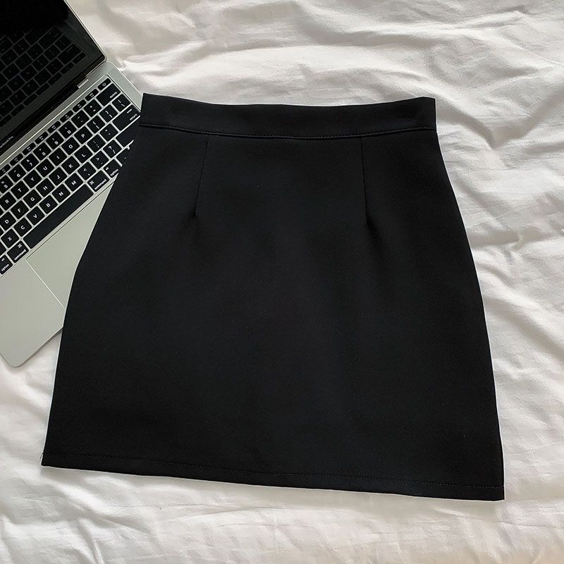 Chân Váy Chữ A Lưng Cao Màu Trơn Đơn Giản Thời Trang Mùa Hè 2023 Mới