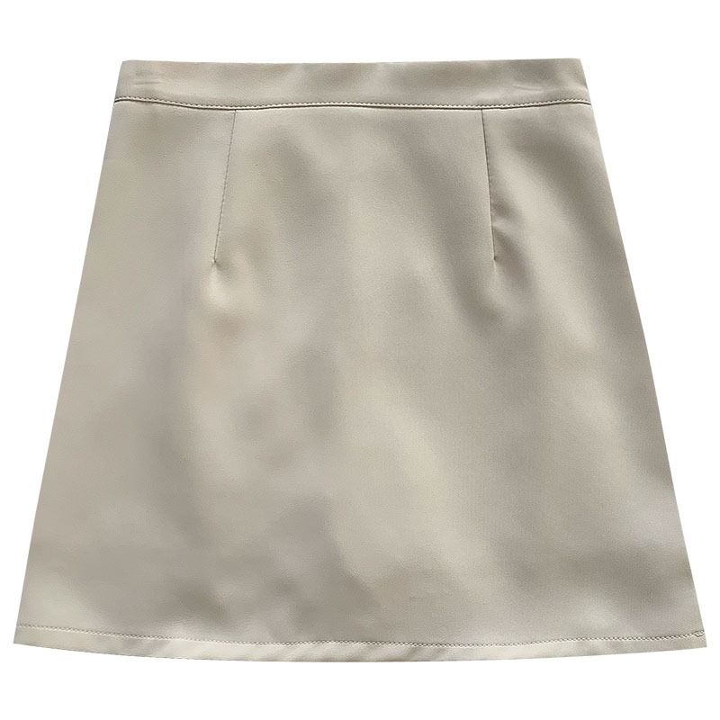 Chân Váy Chữ A Lưng Cao Màu Trơn Đơn Giản Thời Trang Mùa Hè 2023 Mới