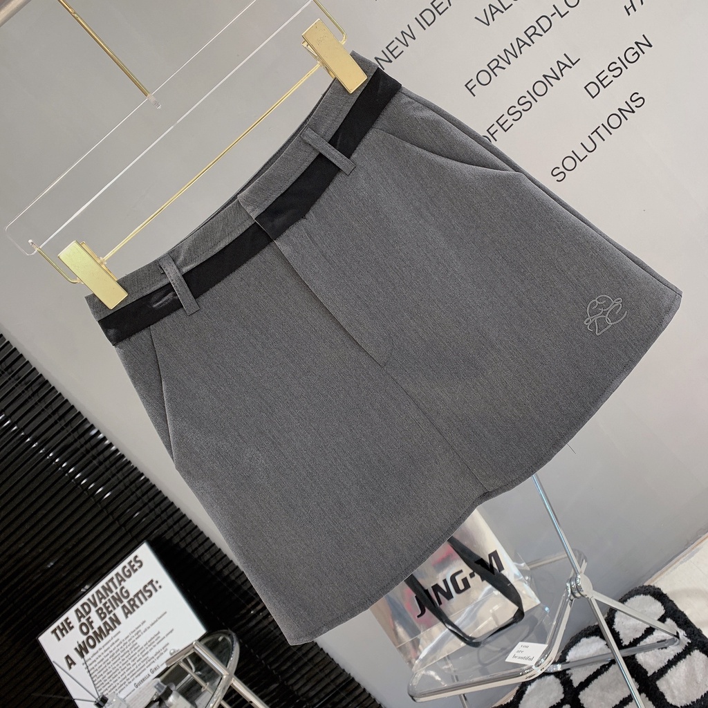 Chân Váy Dài Lưng Cao Dáng Ôm Màu Xám Thời Trang Mùa Hè Hàng Mới 2023 Dành Cho Bạn Nữ