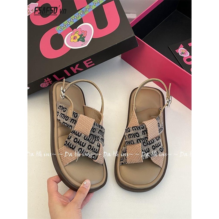 Giày Sandal Roman Chống Trượt Trọng Lượng Nhẹ Thời Trang Mùa Hè 2023 Mới Dành Cho Bạn Nữ