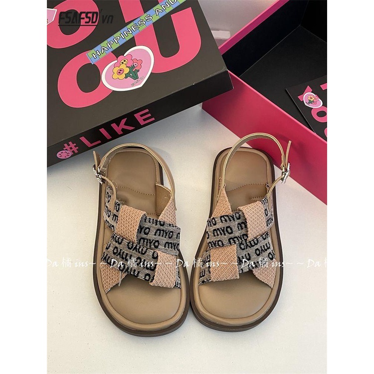 Giày Sandal Roman Chống Trượt Trọng Lượng Nhẹ Thời Trang Mùa Hè 2023 Mới Dành Cho Bạn Nữ