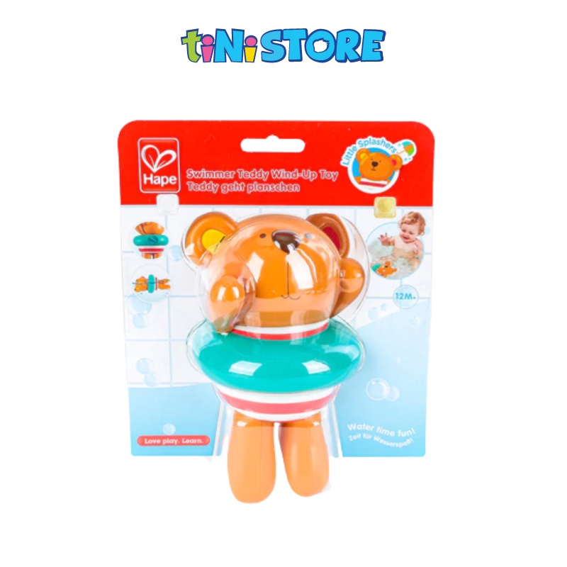 tiNiStore-Đồ chơi tắm gấu Teddy bơi lội vui nhộn Hape E0204A