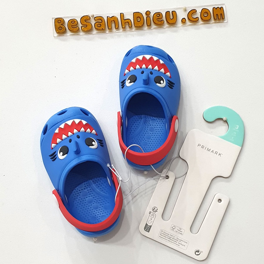 [dài chân 11-12cm] Giày sục Baby Shark Clogs hàng dư xịn đét hiệu Primark từ sơ sinh đến 1 tuổi