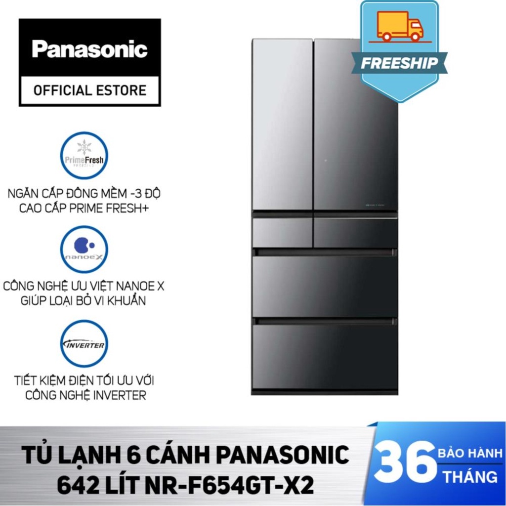 [Chỉ Giao Tại Hcm] - Tủ Lạnh 6 Cánh Panasonic 642 Lít Nr-F654Gt-X2 - Bảo Hành 3 Năm - Hàng...