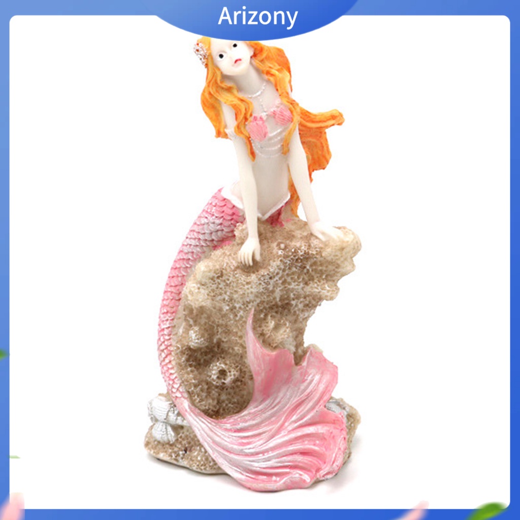 Mô Hình Nàng Tiên Cá Bằng Nhựa Resin Sống Động Trang Trí Bể Cá