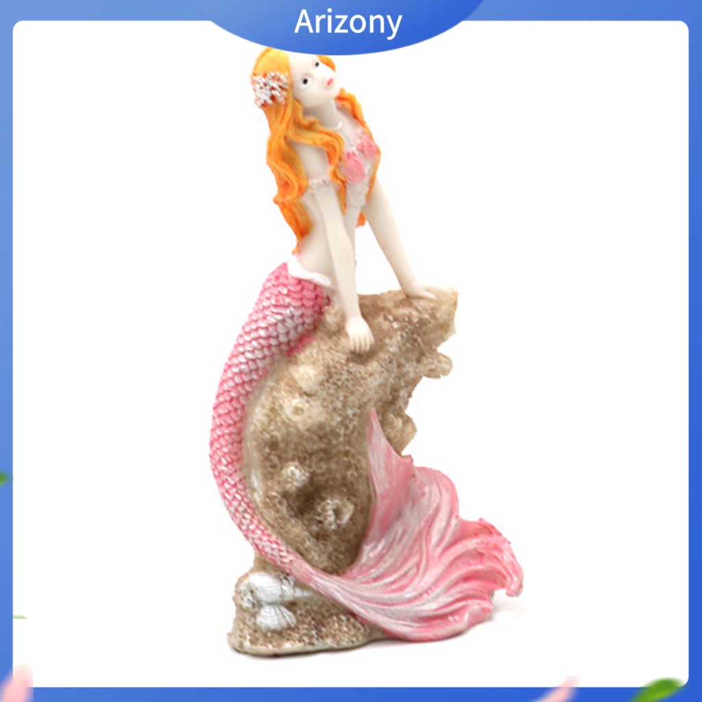 Mô Hình Nàng Tiên Cá Bằng Nhựa Resin Sống Động Trang Trí Bể Cá
