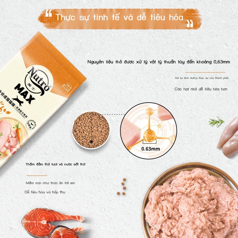 Thức ăn cho mèo Meishi 3.6 catties cho mèo trưởng thành thức ăn cơ bản cho mèo con mèo xanh mèo cam Garfield 0 thêm hươn