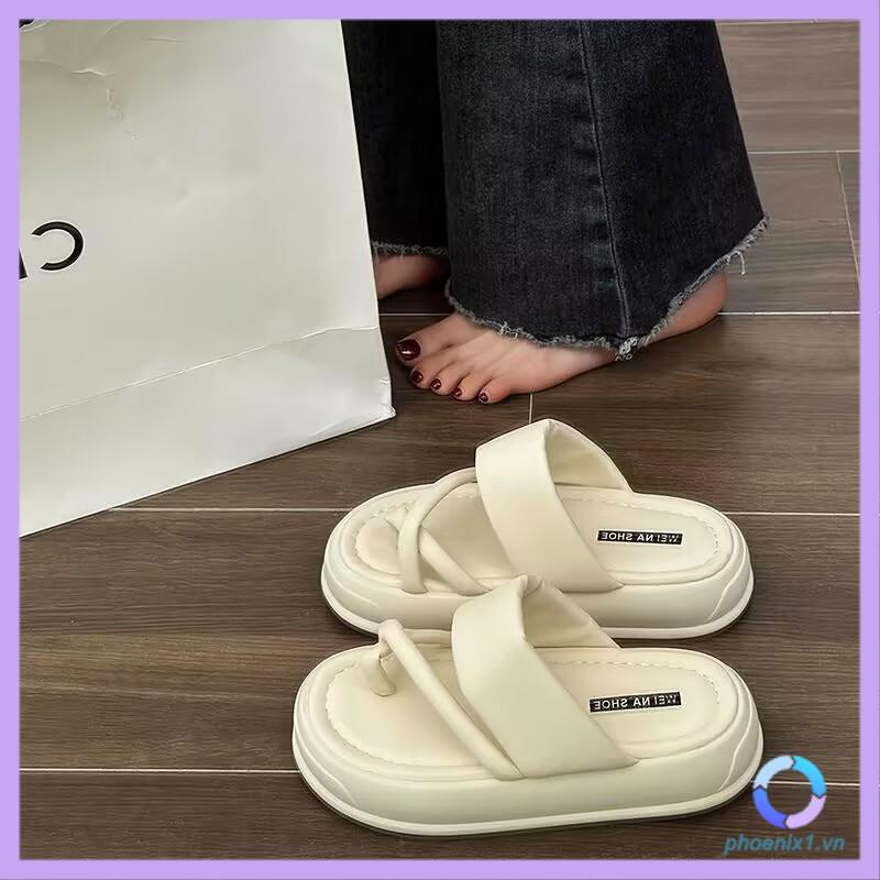 Dép lê nữ dáy dày kẹp chân mặc một cái mới