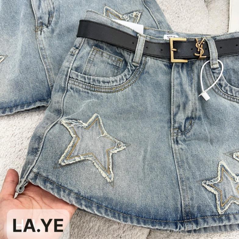 Chân Váy Jeans thêu nổi  Hottrend - Váy Bò Thời Trang Hàng QCCC Loại 1 Chất Đẹp [ Kèm Belts ] | BigBuy360 - bigbuy360.vn