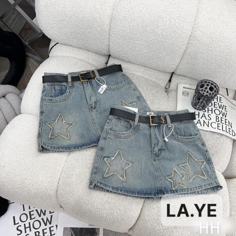 Chân Váy Jeans thêu nổi  Hottrend - Váy Bò Thời Trang Hàng QCCC Loại 1 Chất Đẹp [ Kèm Belts ] | BigBuy360 - bigbuy360.vn