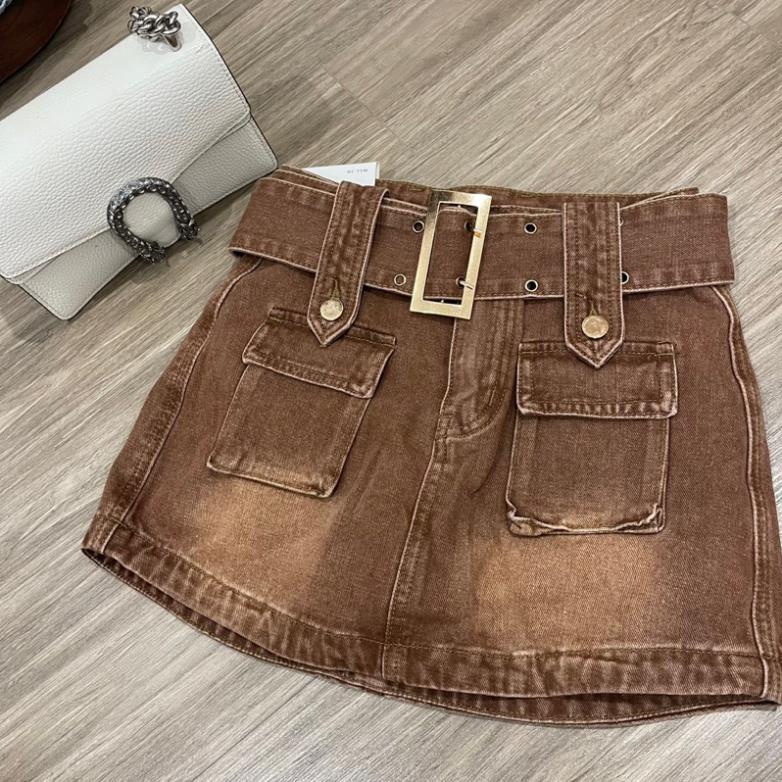 Chân Váy Jeans Chữ Nổi Hàng Hottrend - Chân Váy Bò Thời Trang QCCC Loại 1 Kèm Belts Chất Cực Đẹp | BigBuy360 - bigbuy360.vn