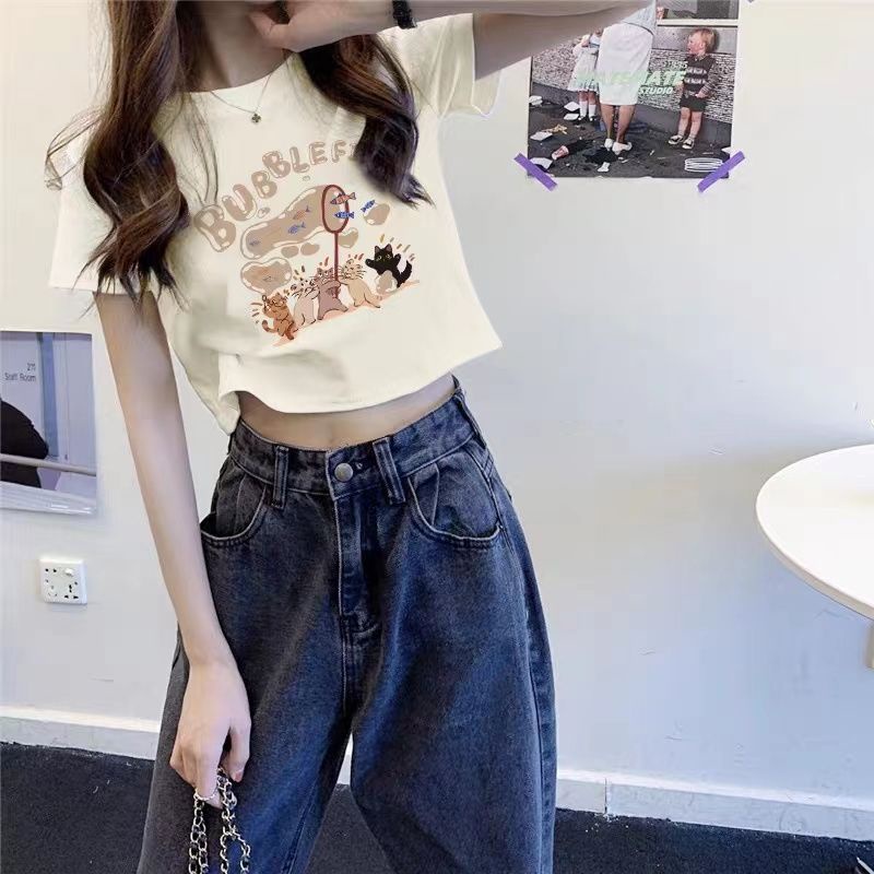 Áo Thun 100% Cotton Tay Ngắn Phong Cách Mỹ Thời Trang Mùa Hè Hàng Mới 2023