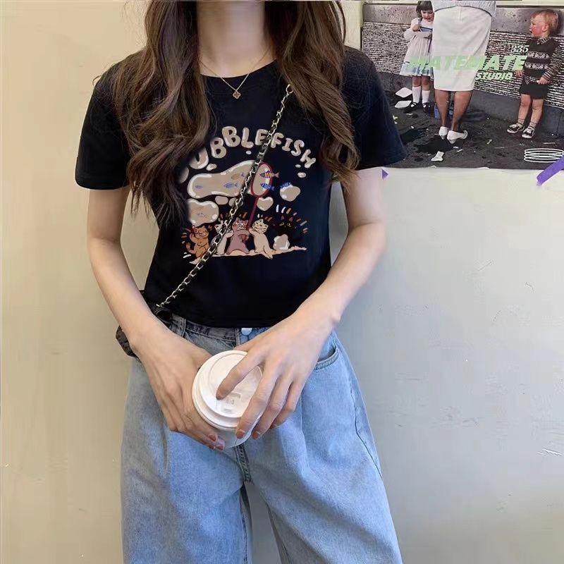 Áo Thun 100% Cotton Tay Ngắn Phong Cách Mỹ Thời Trang Mùa Hè Hàng Mới 2023