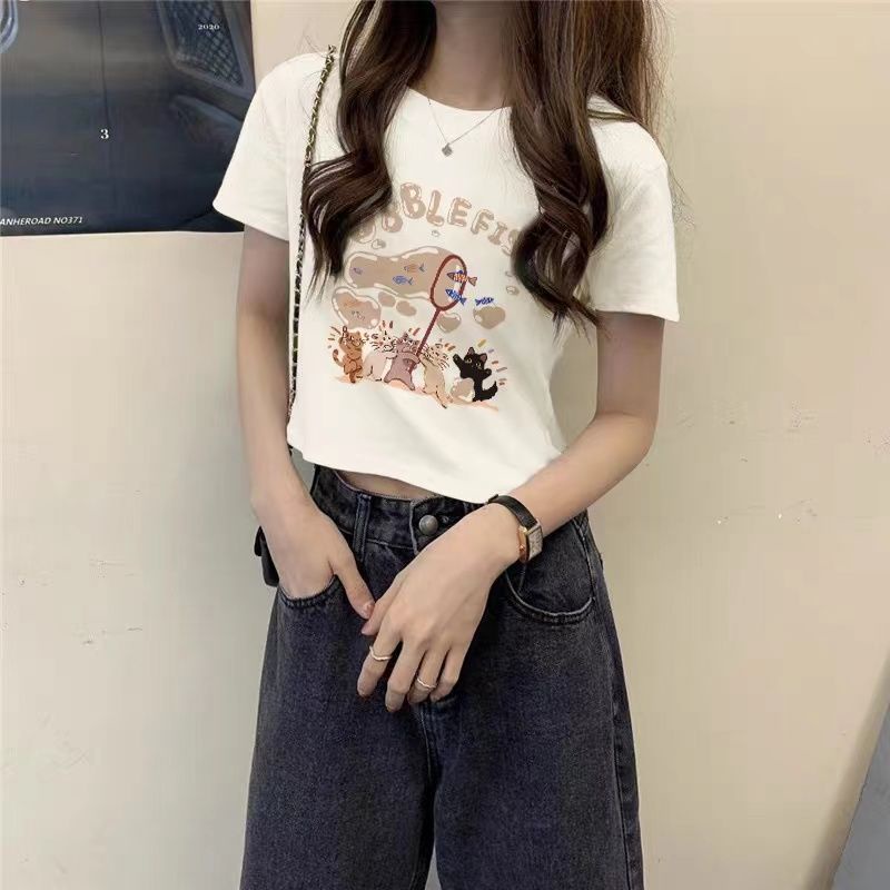 Áo Thun 100% Cotton Tay Ngắn Phong Cách Mỹ Thời Trang Mùa Hè Hàng Mới 2023