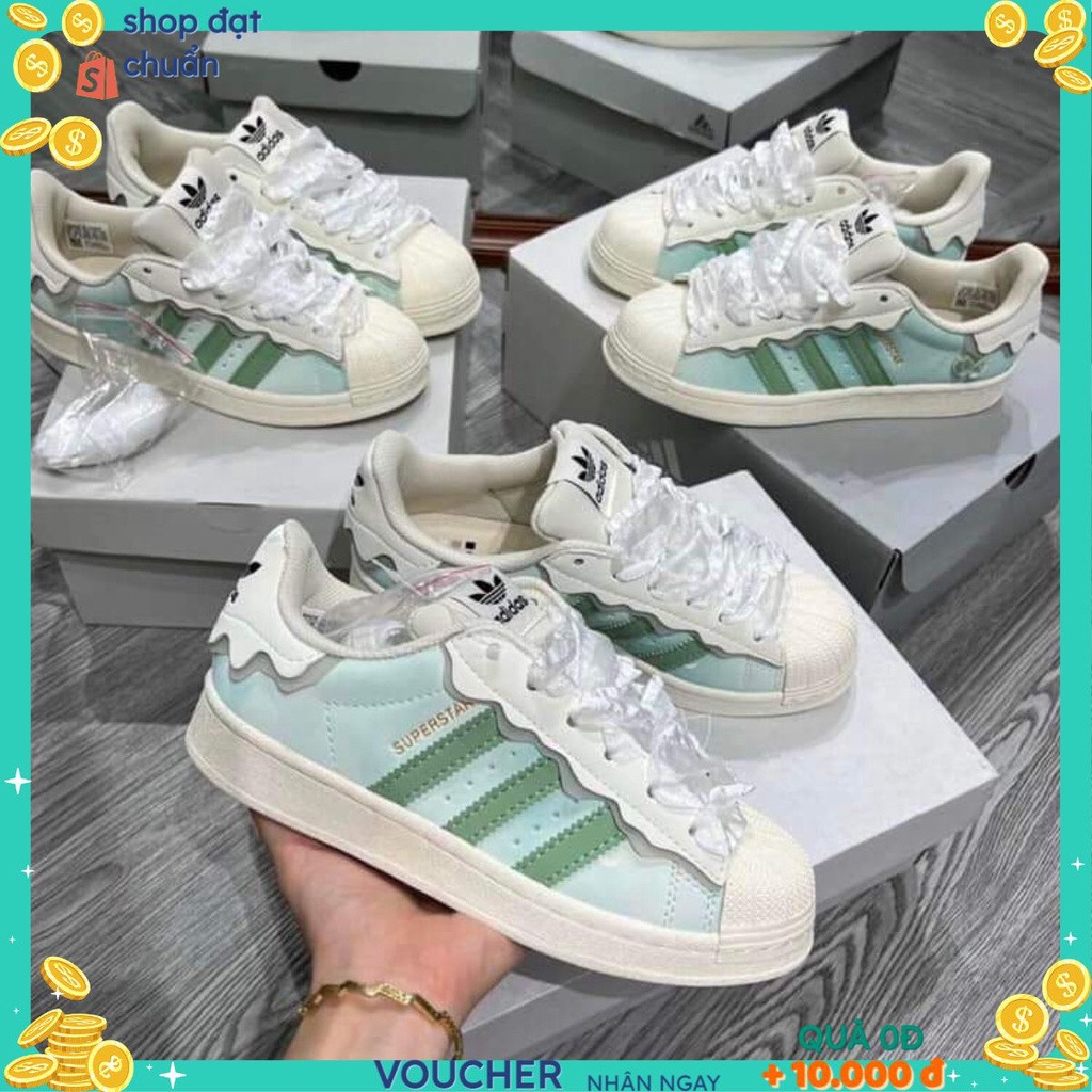 FULL BOXBILL Giày thể thao adidas superstar sò xanh bản đẹp mẫu mới 2022 full box - giấy gói