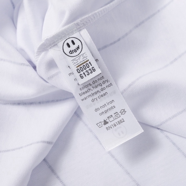 Drew House Áo Thun Cotton Nguyên Chất Hai Lớp Ngắn Tay In Hình Mặt Cười The Outer