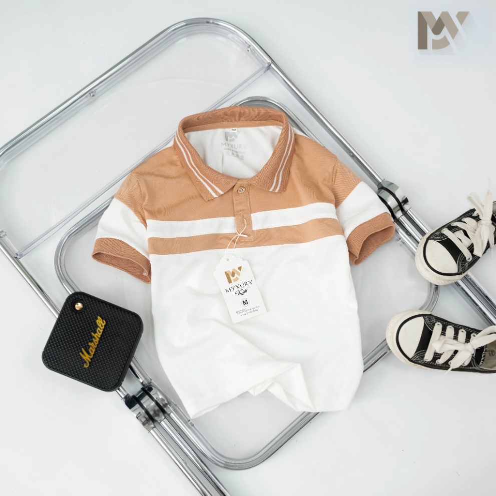 Áo thun Polo cho bé phối màu mã P03 siêu đẹp cho bé, chuẩn form dáng, chất liệu Cotton co giãn 4 chiều SIÊU HOT