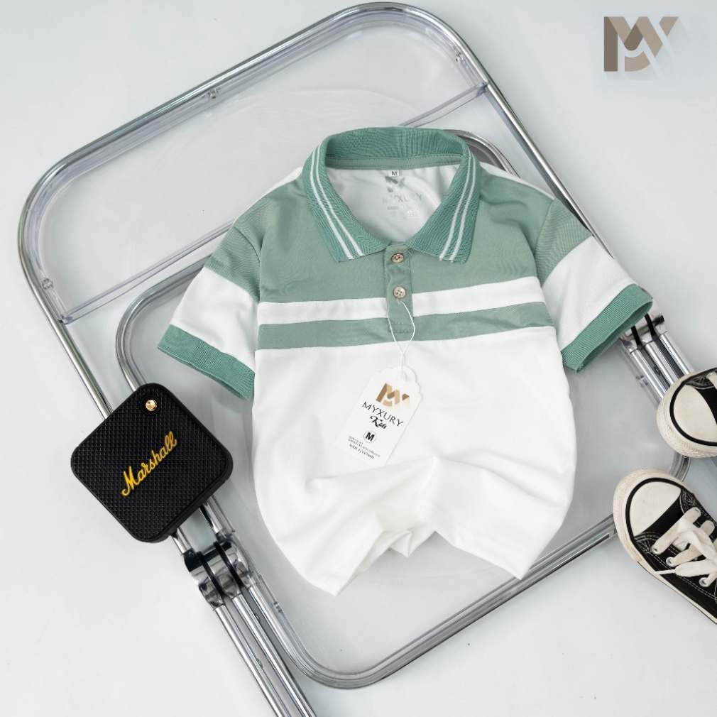 Áo thun Polo cho bé phối màu mã P03 siêu đẹp cho bé, chuẩn form dáng, chất liệu Cotton co giãn 4 chiều SIÊU HOT