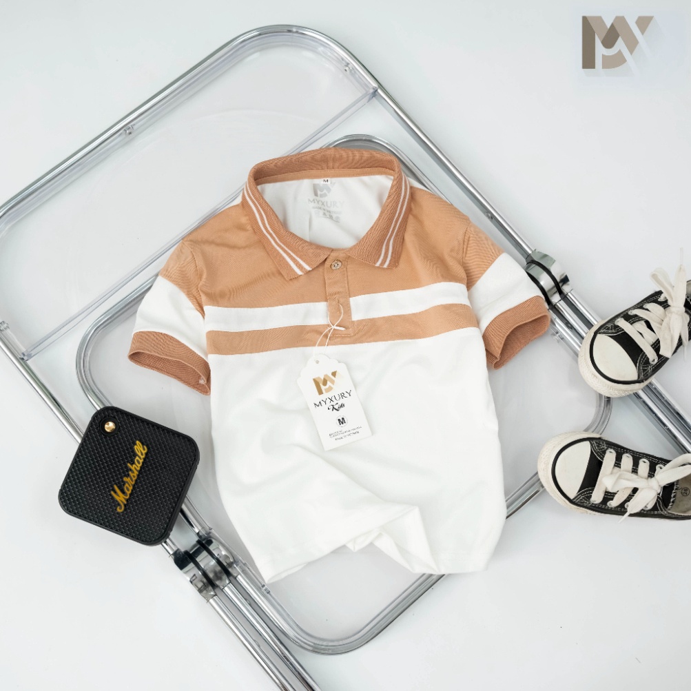 Áo thun Polo cho bé phối màu mã P03 siêu đẹp cho bé, chuẩn form dáng, chất liệu Cotton co giãn 4 chiều SIÊU HOT
