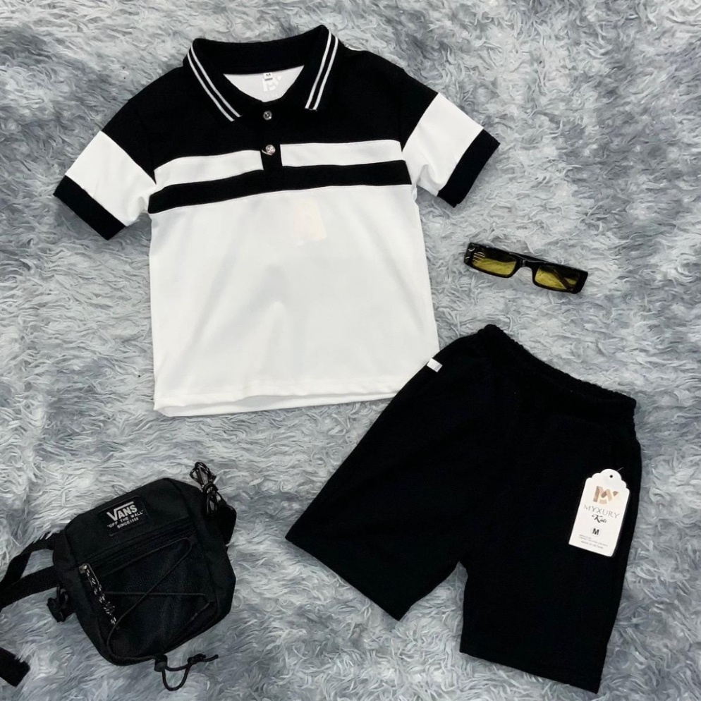 Bộ quần áo cho bé trai phối màu siêu đẹp, chuẩn form cho các bé size từ 10-35kg SIÊU HOT