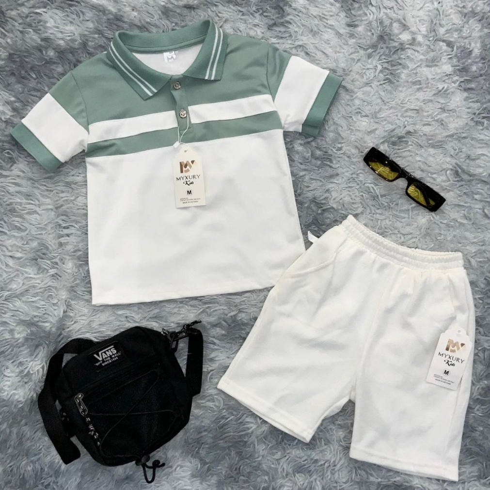 Bộ quần áo cho bé trai phối màu siêu đẹp, chuẩn form cho các bé size từ 10-35kg SIÊU HOT