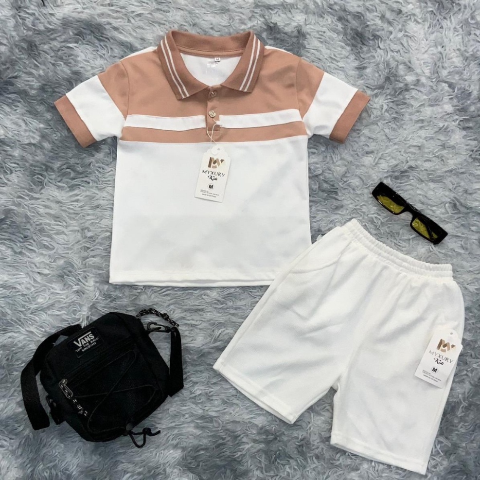 Bộ quần áo cho bé trai phối màu siêu đẹp, chuẩn form cho các bé size từ 10-35kg SIÊU HOT