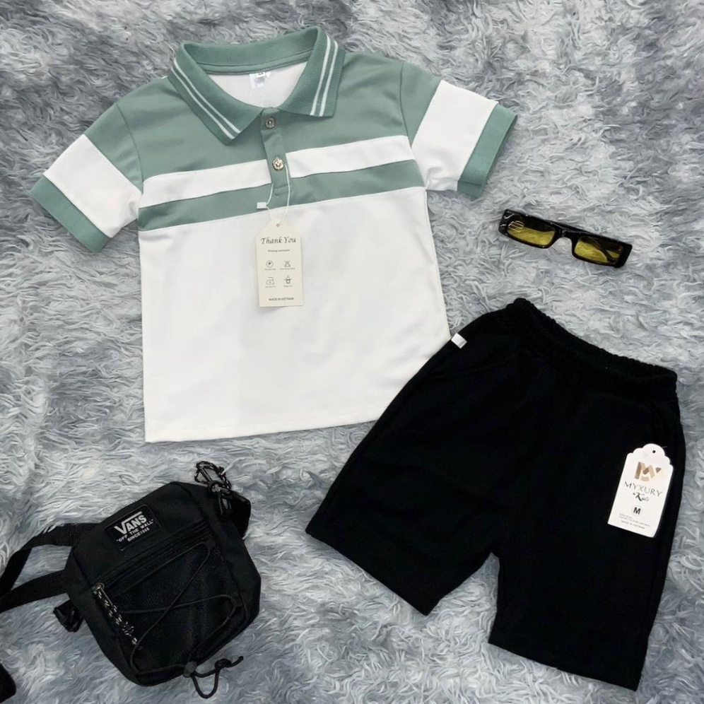 Bộ quần áo cho bé trai phối màu siêu đẹp, chuẩn form cho các bé size từ 10-35kg SIÊU HOT